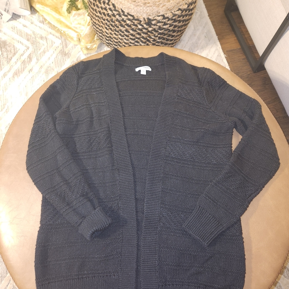 Cable Knit Black Cardigan